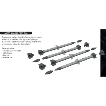 Plastikový model Eduard 1/48 AIM-120C PRINT