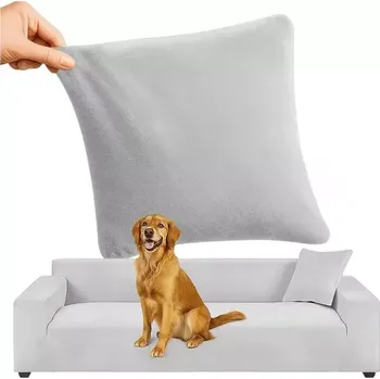 Nábytek Napínací potah na sedačku 190–230 cm – Světle šedý samet