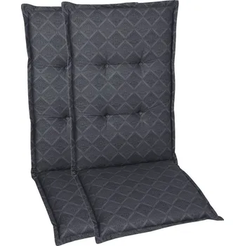 Podsedák GO-DE Textil Sada zahradních podsedáků Raute (vysoká opěrka, 2 kusy, antracitová)