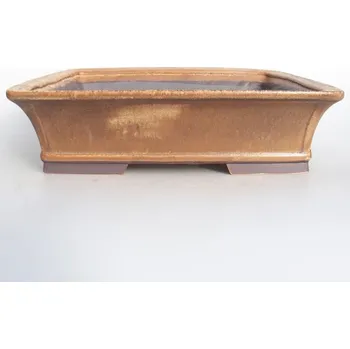 Květináč Keramická bonsai miska 29,5 x 24,5 x 8 cm hnědá