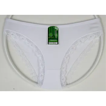 Dámské oblečení TIMANNI Bambusové kalhotky s kraječkou vzor 513 Velikost: L - XL, Barva: bílá