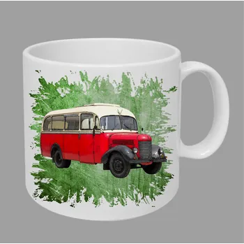 Moon River Praga RND hrnek s autobusem zelený obsah 330 ml (hrneček autobus)