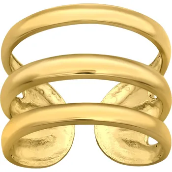 Náušnice Atreya Zlacená stříbrná záušnice Tripple line