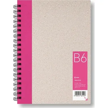 Blok Zápisník B6 čistý, růžový, 50 listů