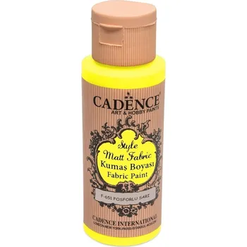 Textilní barva Cadence Style Matt Fabric - zářivá žlutá, flourescent yellow / 50 ml