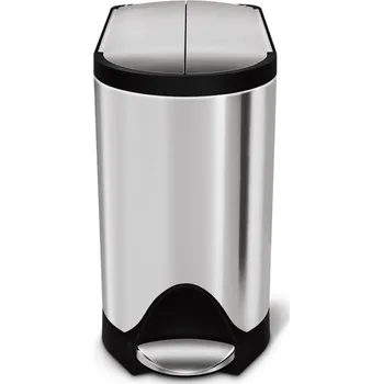 Odpadkový koš Simplehuman Pedálový odpadkový koš Simplehuman – 10 l, butterfly víko, kartáčovaná nerez ocel, FPP, CW1899