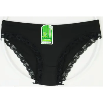 Kalhotky TIMANNI Bambusové kalhotky s kraječkou vzor 513 Velikost: L - XL, Barva: černá