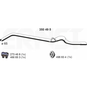 Auto-moto Výfuková trubka ERNST 350495