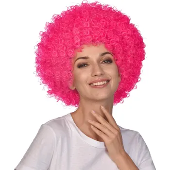 Karnevalová paruka Paruka Afro růžová