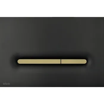 Splachovací tlačítko ALCADRAIN Alca Linka ovládací tlačítko pro WC moduly, černá mat/zlatá mat, M1878-7 M1878-7
