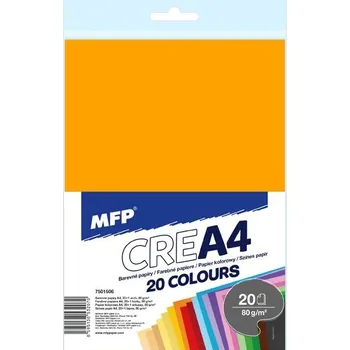 Výtvárné potřeby Barevné papíry 20 listů, A4 (20 barev)