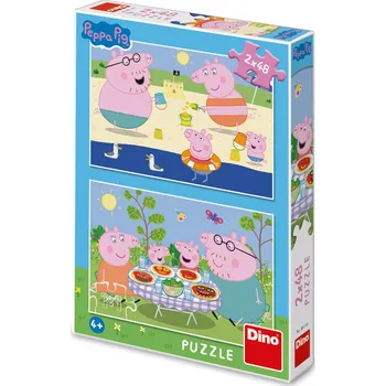 Puzzle Peppa Pig: Na dovolené 2x48 dílků