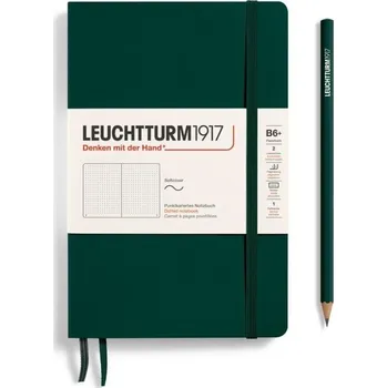 Blok Leuchtturm1917 Zápisník Forest Green Softcover B6+ tečkovaný