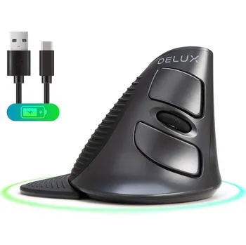 Myš Delux M618G-DB bezdrátová Bluetooth myš grafitová