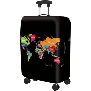 LAMER Ochranný obal na kufr Mapa, černý Velikost: M