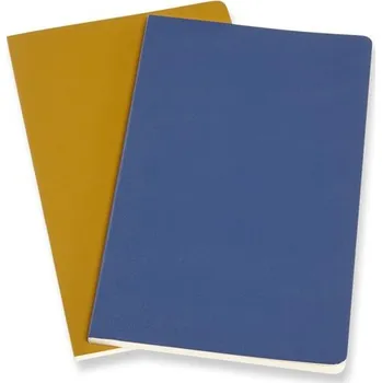 Blok Sešity Moleskine Volant - měkké desky L, linkované, 2 ks, výběr barev - modrý/ žlutý