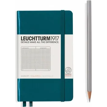 Blok Zápisník Pacific Green, Pocket, 187 p., čtverečkovaný