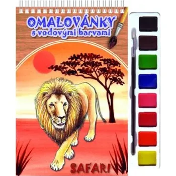 omalovánky Safari - Omalovánky s vodovými barvami