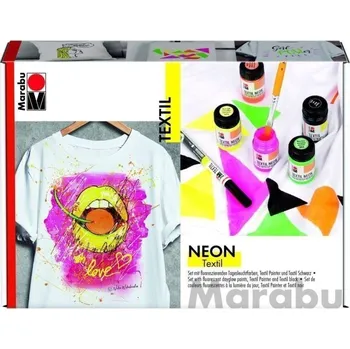 Marabu barva na textil neonová sada 4x15ml