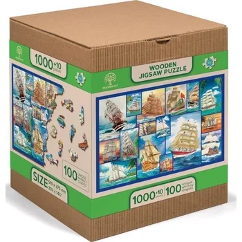 Dětské zboží Wooden City Puzzle Plachetnice 1010 dílků, dřevěné