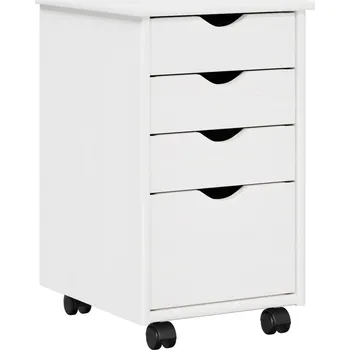 Příborník do zásuvky Kolejová skříň Bílá 34 x 39 x 56 cm Masivní borovicové dřevo