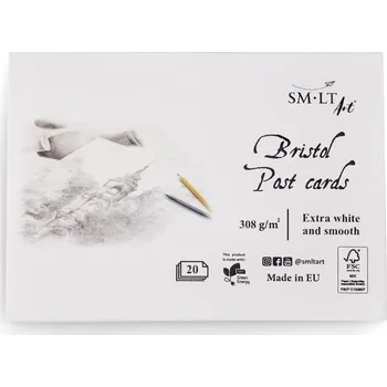 Výtvarný papír SMLT Art Pohlednice Bristol - 20 listů