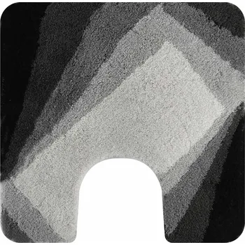Sada koupelnových doplňků SPIRELLA Spirella koupelnová WC předložka KALI, šedo-černá, akryl, 55 x 55 cm, 10.20969
