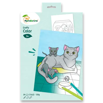 omalovánky Omalovánky Avenue Mandarine Graffy Color - Domácí zvířátka