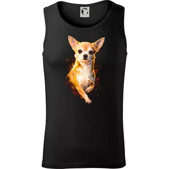 Pánské termoprádlo Obrázek polotón Čivava hnědá - Tílko pánské Core - XL ( Černá )