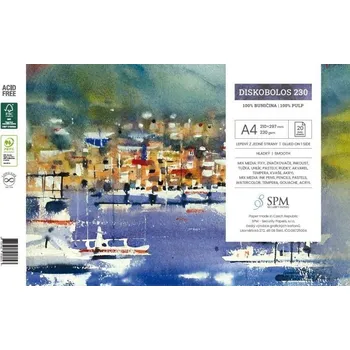 Grafický blok Discobolos 230 g/m2, A4