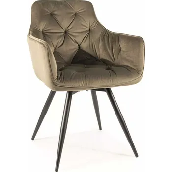 Jídelní židle Signal Mango Velvet olivová