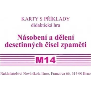 Sada kartiček M14 - Násobení a dělení desetinných čísel zpaměti