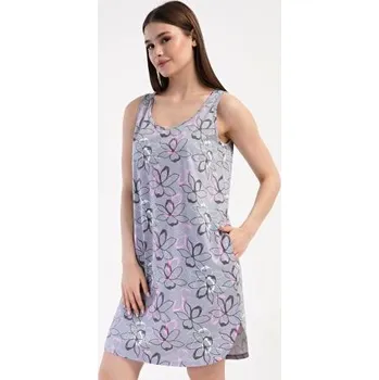 Dámská noční košile Dámská noční košile na ramínka Mia šedá M