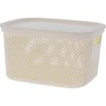 EXCELLENT HOUSEWARE Úložný plastový koš s víkem 6 litrů béžová KO-027000190bezo
