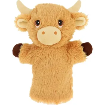 plyšák Keel Toys Keeleco plyšový maňásek na ruku eko 27 cm - Kráva vysokohorská