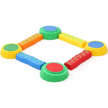 Fitness Merc sport Balanční LESNÍ DRÁHA – barevná sada 8 ks kameny + dráha