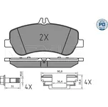 Sada brzdových destiček, kotoučová brzda MEYLE 025 248 6720/PD