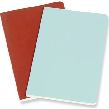 Blok Sešity Moleskine Volant - měkké desky, S, linkované, 2 ks - oranžový/ modrý