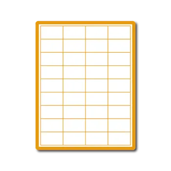 Samolepící etiketa 35 00447 - Print Etiketa A4, 48,5 mm x 31,2 mm, Žlutá reflexní, Papír, 36 etiket na archu, Balení - 100 ks