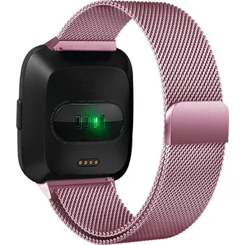 Ostatní příslušenství k chytrým hodinkám eses Milánský tah pro Fitbit Versa - Velikost S, růžový