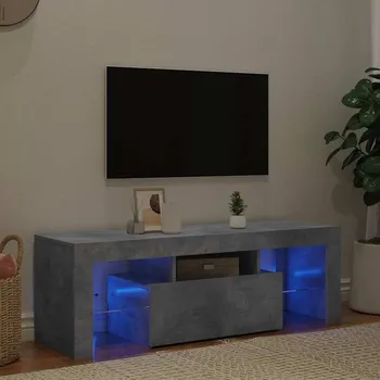 Televizní stolek vidaXL TV skříňka s LED osvětlením 120x35x40 cm [815668] Barva: Betonová šedá