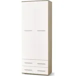 Šatní skříň LIMA REG-2, dub sonoma / bílá - SLEVA 3% s kodem radost25