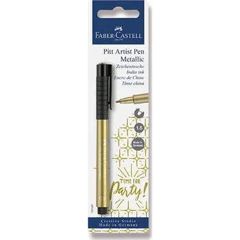 Kancelář Popisovač Faber-Castell Pitt Artist Pen Metallic - blistr, zlatý