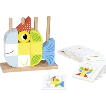 Dřevěná hračka GOKI Vkládací hra Vario se 12 vzorovými kartami