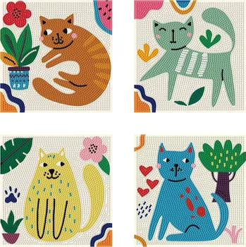 kinetický písek DIAMOND DOTZ mini Kočky