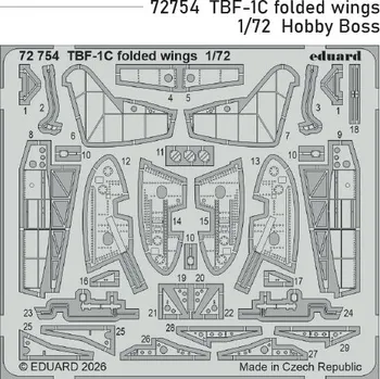 Plastikový model Eduard 1/72 TBF-1C folded wings (HOBBY BOSS)