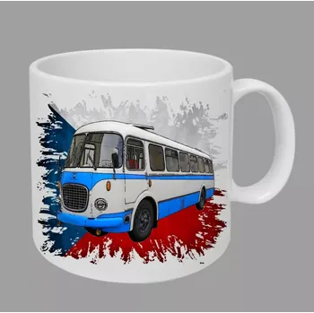 Moon River Škoda RTO 706 hrnek s autobusem vlajka obsah 330 ml (hrneček autobus)