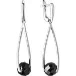 Stříbrné visací náušnice Caliope s přírodním onyxem GRP21235ESONX