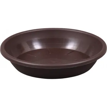 Podmiska Podmiska pod květník SAKURA plastová d16cm, hnědá