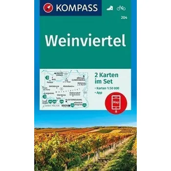 Weinviertel 1:50 000 / sada 2 turistických map KOMPASS 204